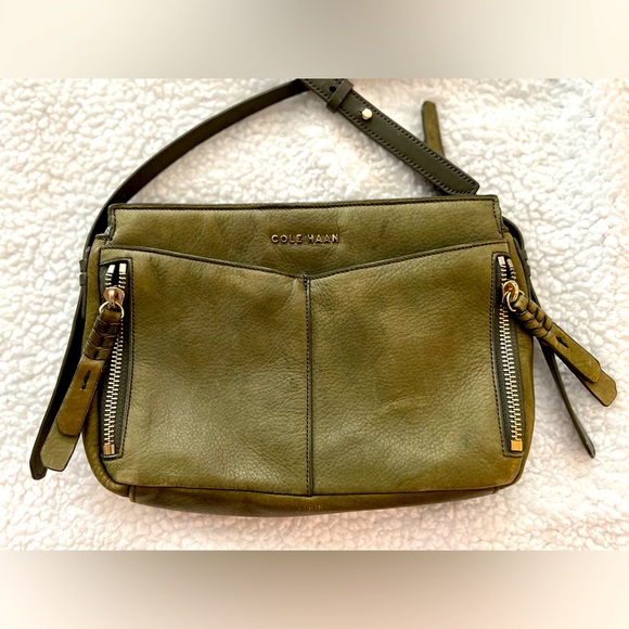 Cole Haan Handbags - Cole Haan Olive Green Leather Crossbody